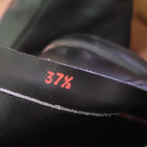 Prada soft black leather flat shoes boot size 37 1/2 - Picture 6 of 6